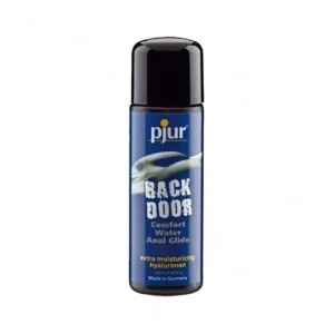 pjur BACK DOOR Comfort Water-Based Anal Glide in 30ml blue color bottle.