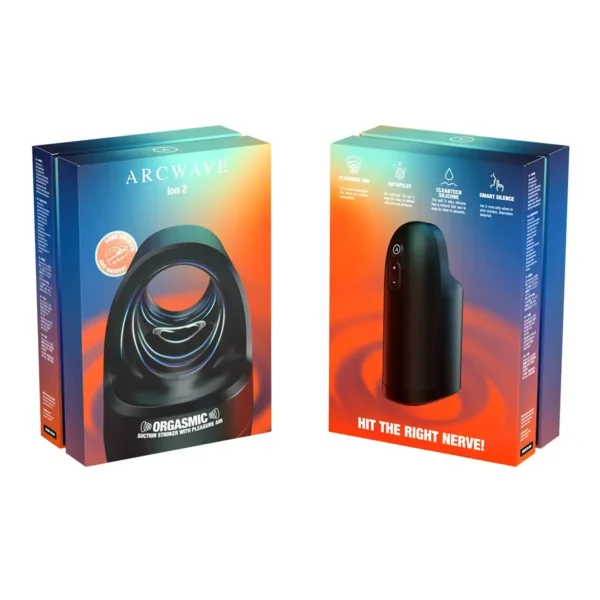 Angled view of the Arcwave Ion 2 retail box with a blue-to-orange gradient design and product image on the front.