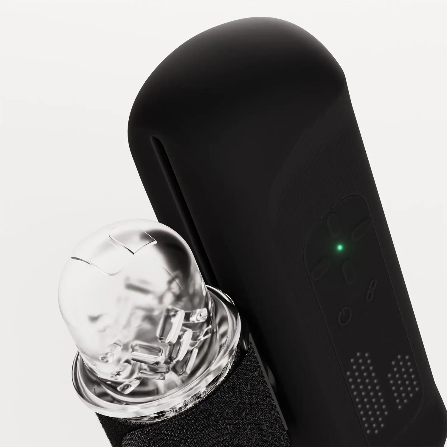The Handy 2 Pro close-up with transparent sleeve and front controls