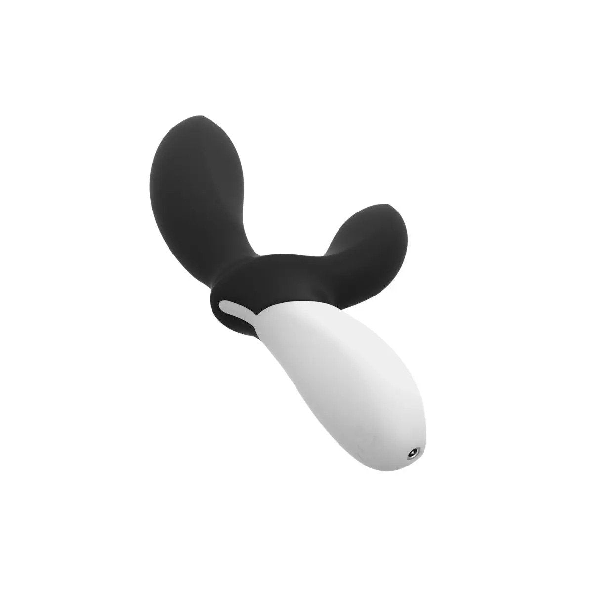 LELO LOKI Wave 2 in black and white angled underside product view