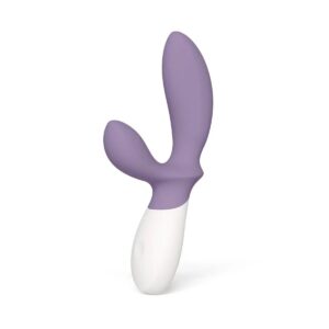 LELO LOKI Wave 2 in violet dusk and white upright product view