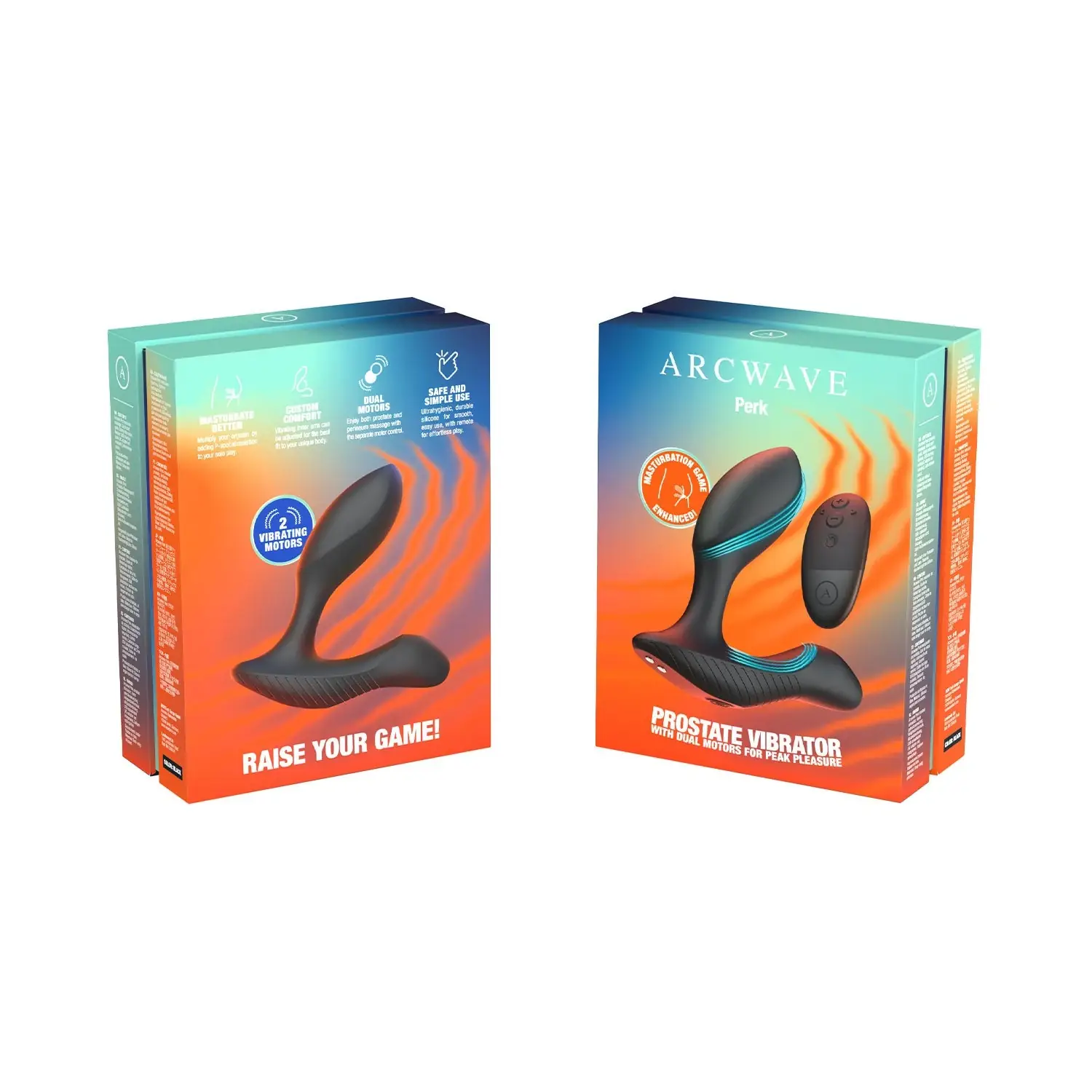 Arcwave Perk retail packaging shown from front and rear
