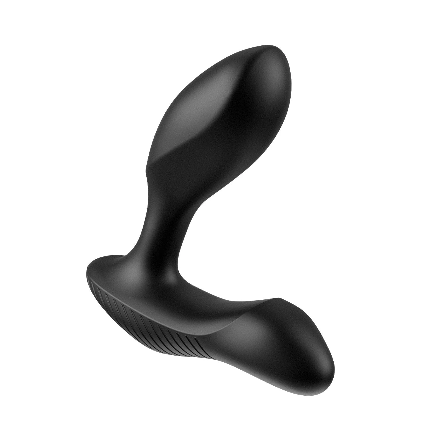 Arcwave Perk black prostate vibrator angled side view on white background