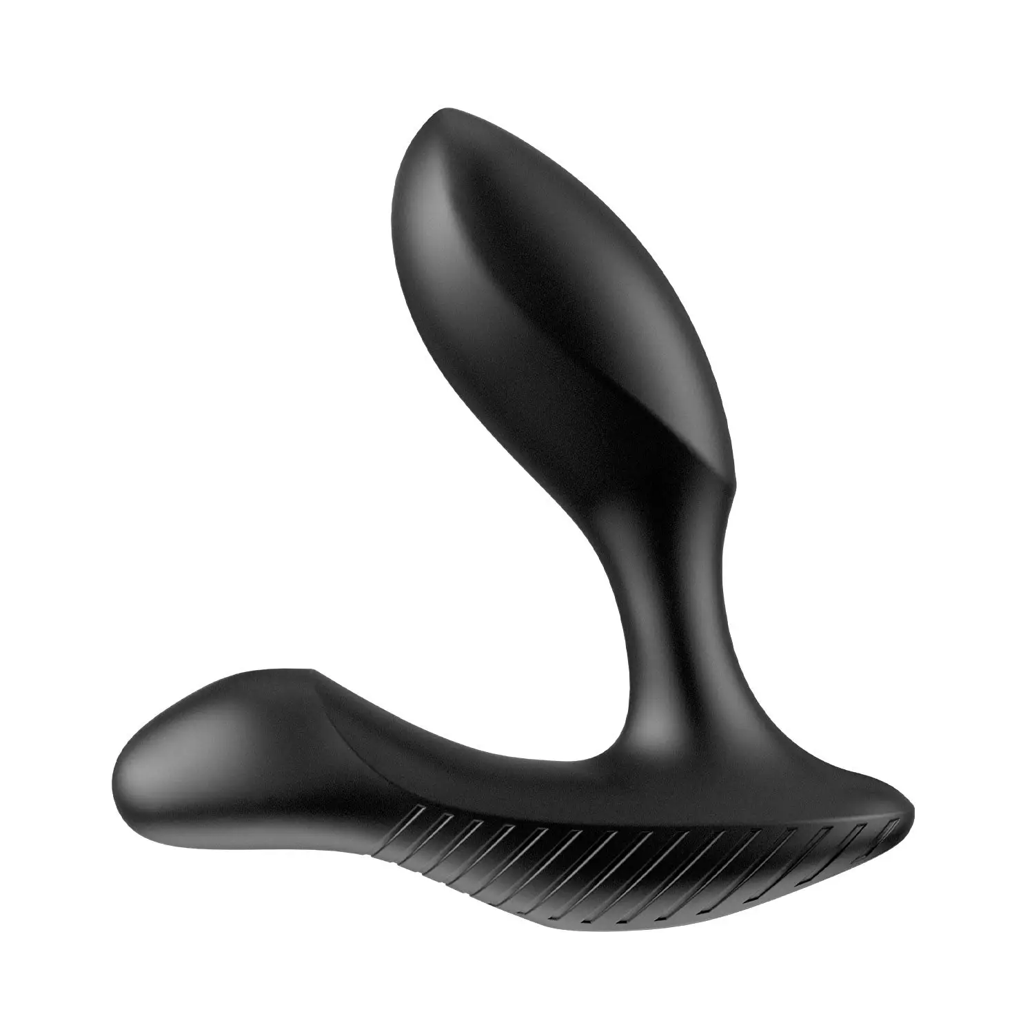 Arcwave Perk black prostate vibrator side profile on white background
