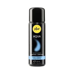 pjur Aqua water-based personal lubricant 30ml black bottle